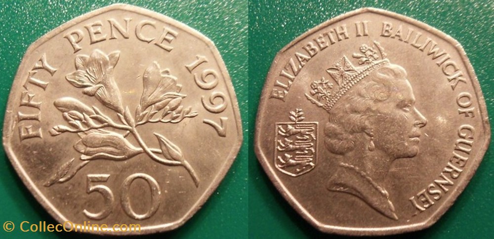 50 Pence 1997 monnaie monde ile de guernesey 50 pence 1997