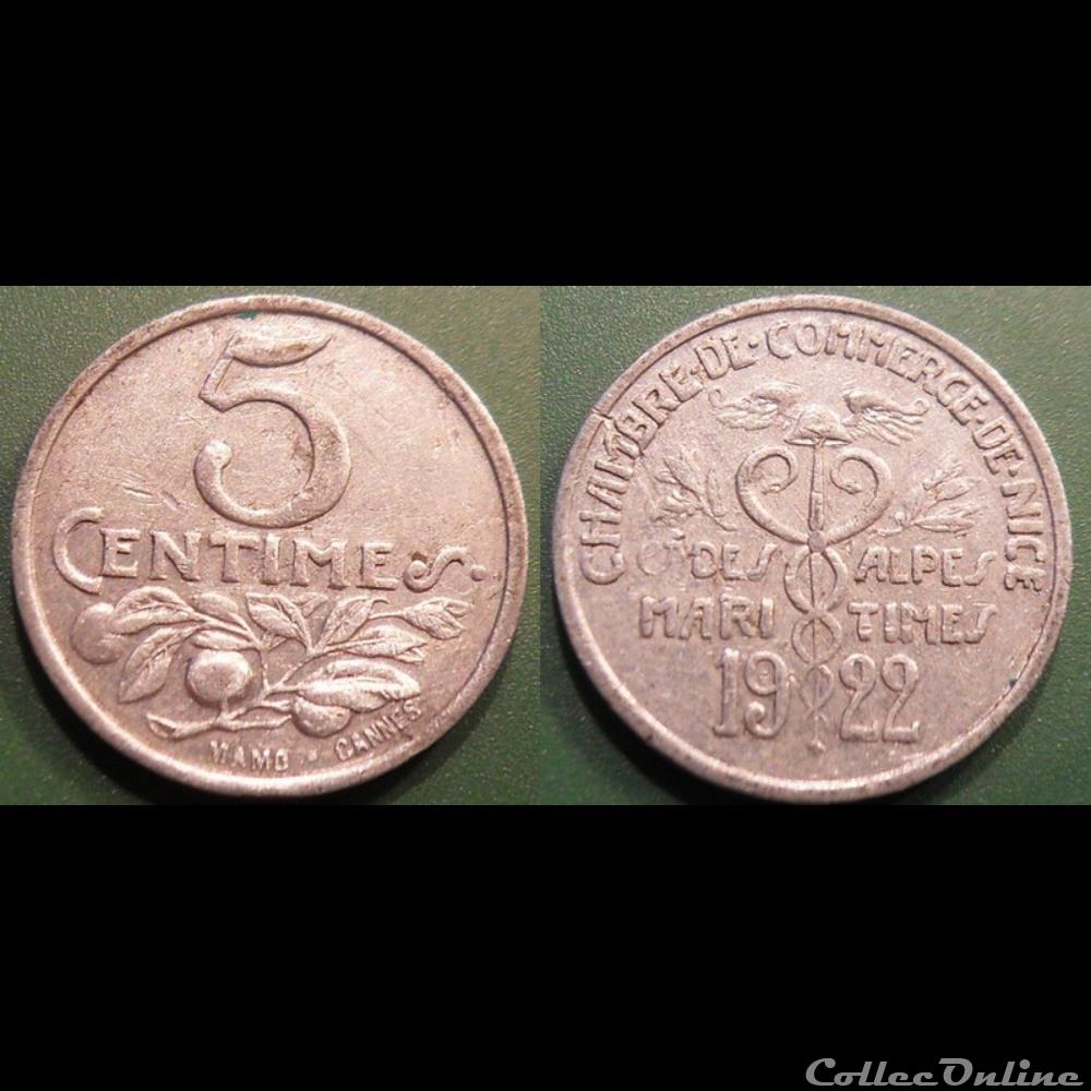 p- MN Nice et des Alpes Maritimes 5 C. 1922 Al Elie:10.3 monnaies paranumismatique jetons poids p mn nice et des alpes maritimes 5 c 1922 al elie 10 3