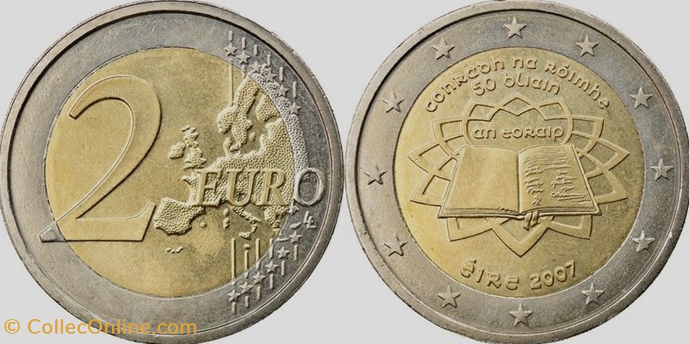 2 Euros 2007 Traité de Rome monnaies monde irlande 2 euros 2007 traite de rome