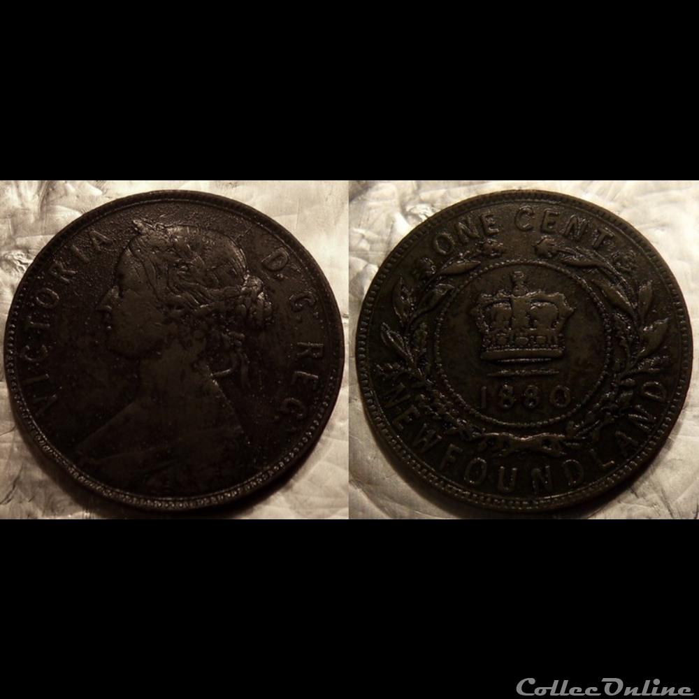 Canada Newfoudland 1 Cent 1880 monnaie monde moderne canada newfoudland 1 cent 1880