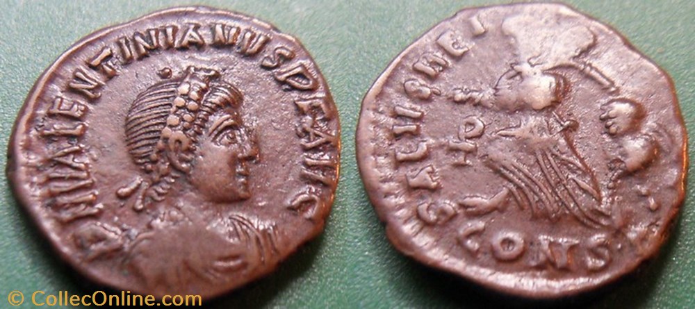 G- Le Bas Empire Valentinien II Nummus monnaie antique av jc ap romaine republicaine imperiale g le bas empire valentinien ii nummus