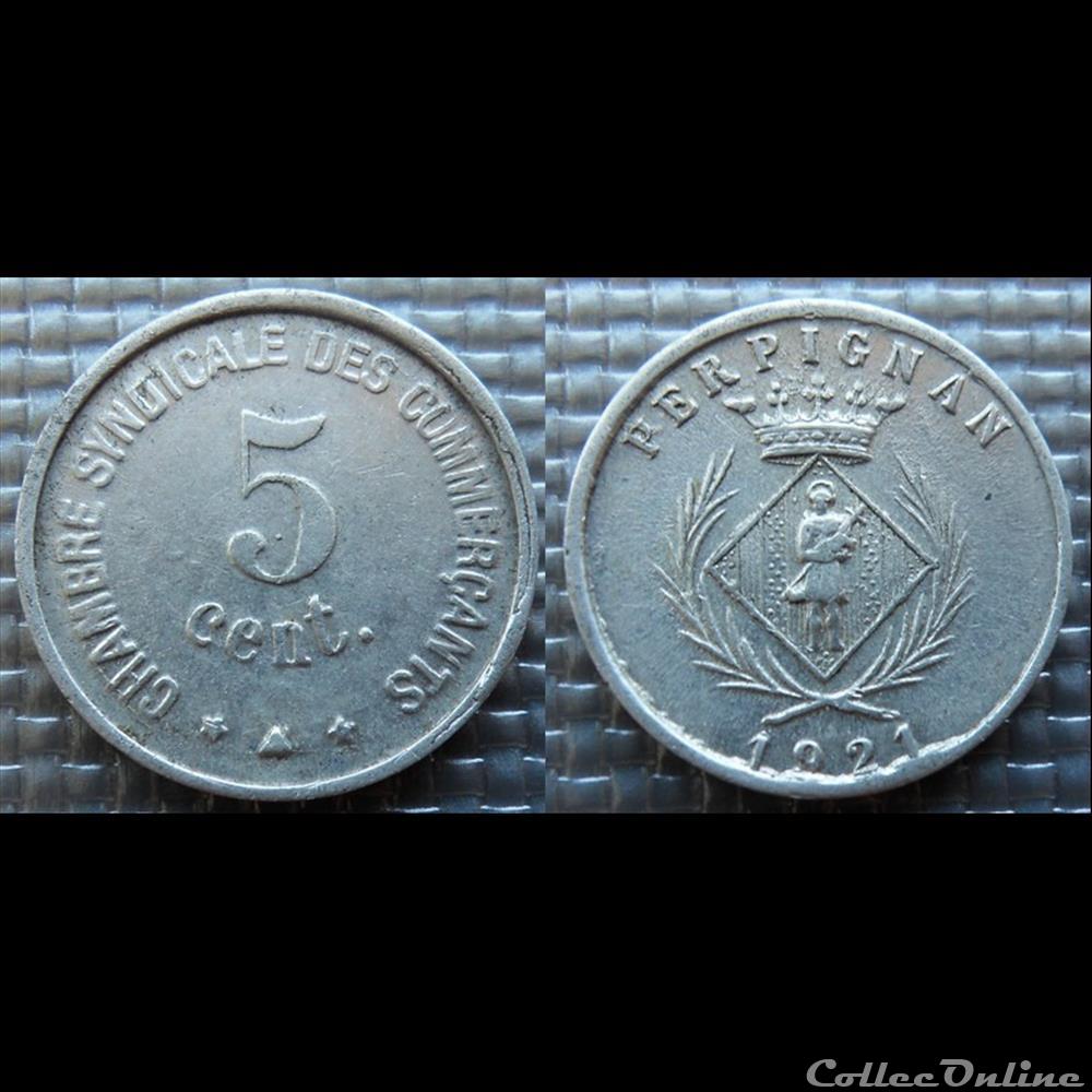 p- MN Perpignan 5 C. Al 1921 Elie:10.12 monnaies paranumismatique jetons poids p mn perpignan 5 c al 1921 elie 10 12