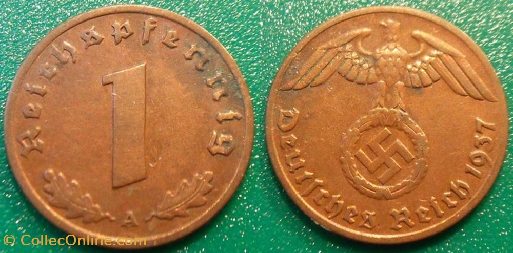 1 Reichspfennig 1937 monnaie 1 reichspfennig 1937