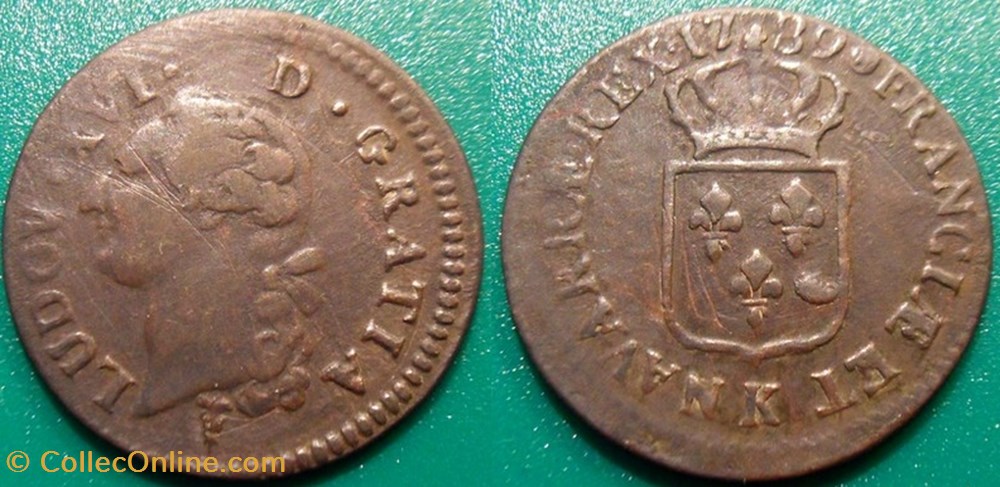 J51 Louis XVI Sol 1791 K monnaies france a royales j51 louis xvi sol 1791 k