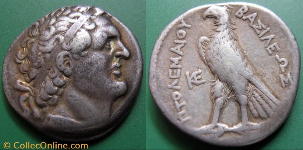 Royaume Lagide-Ptolémée II Philadelphe Tétradrachme monnaies antiques grecques royaume lagide ptolemee ii philadelphe tetradrachme