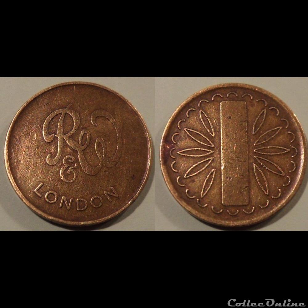 monnaie jeton mereaux e j etr grande bretagne r w london