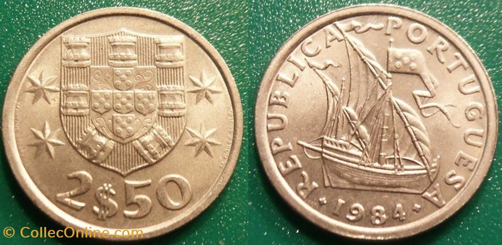 2.50 Escudos 1984 monnaie monde portugal 2 50 escudos 1984