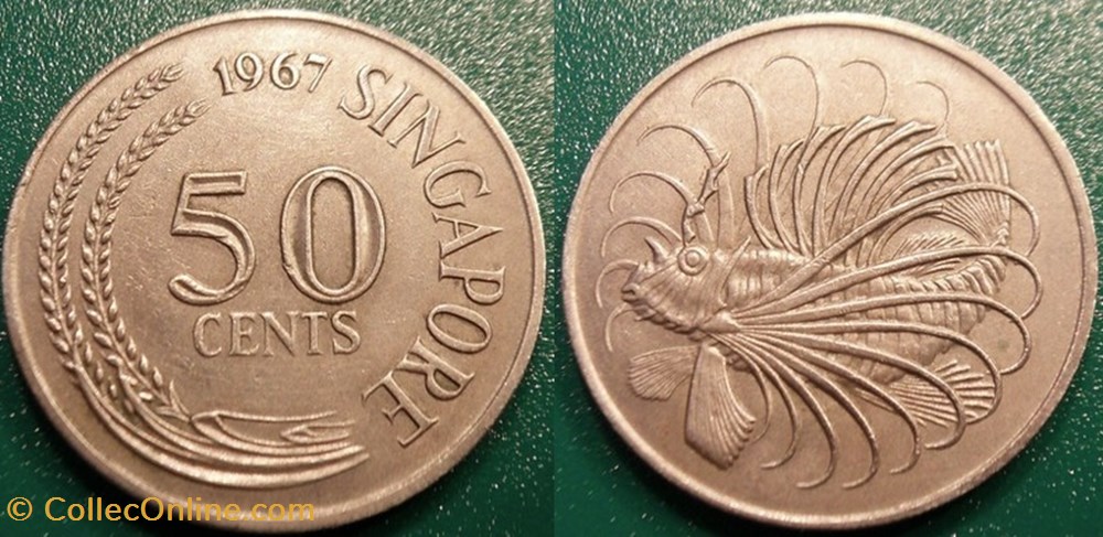 50 Cents 1986 monnaie monde singapour 50 cents 1986