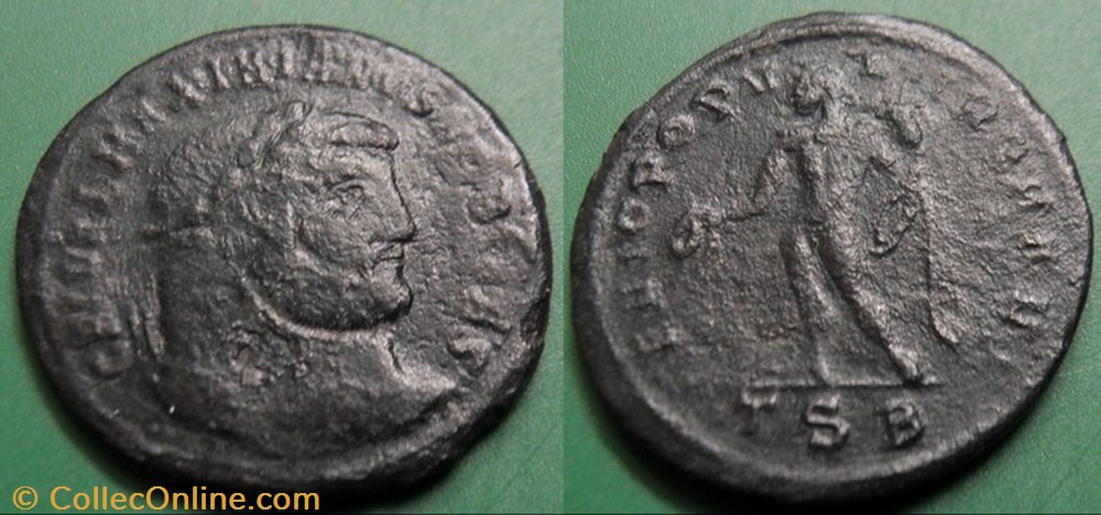 G- Le Bas Empire Galère Maximien Follis monnaie antique av jc ap romaine republicaine imperiale g le bas empire galere maximien follis