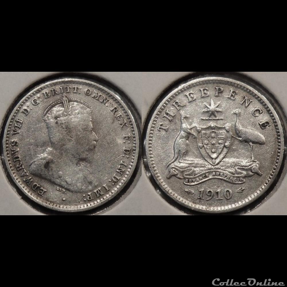 monnaie france royale australie 3 pence 1910