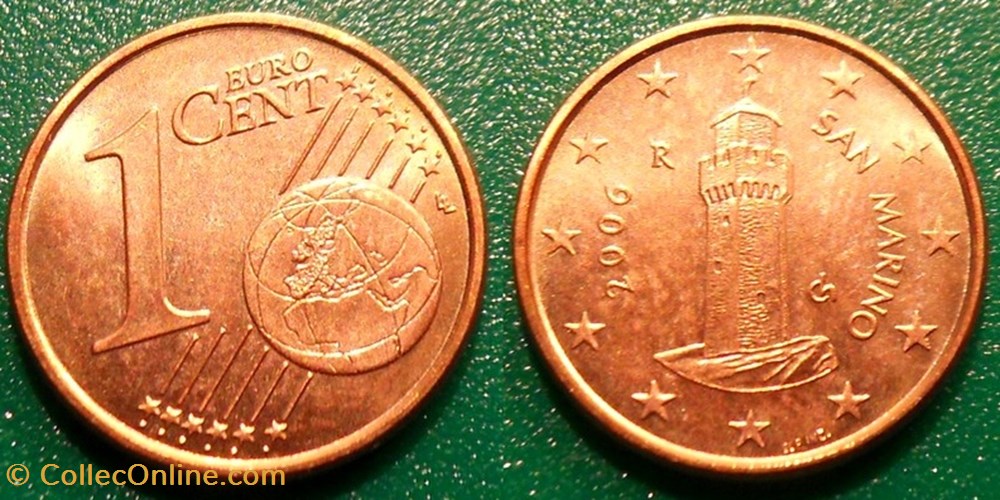 1 Cent euro 2006 monnaies monde saint marin 1 cent euro 2006