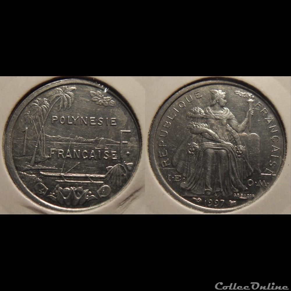 Polynésie Française 1 Franc I•E•O•M• 1997 monnaie france colony polynesie francaise 1 franc i e o m 1997