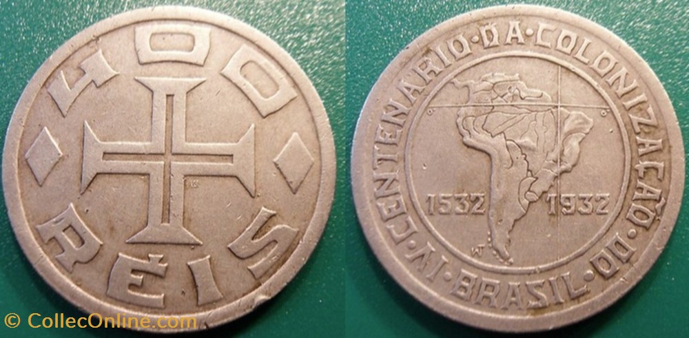 400 Réis 1932 monnaie monde bresil 400 reis 1932