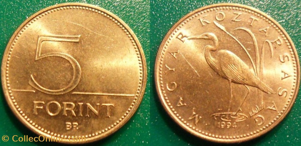 5 Forint 1994 monnaie monde hongrie 5 forint 1994