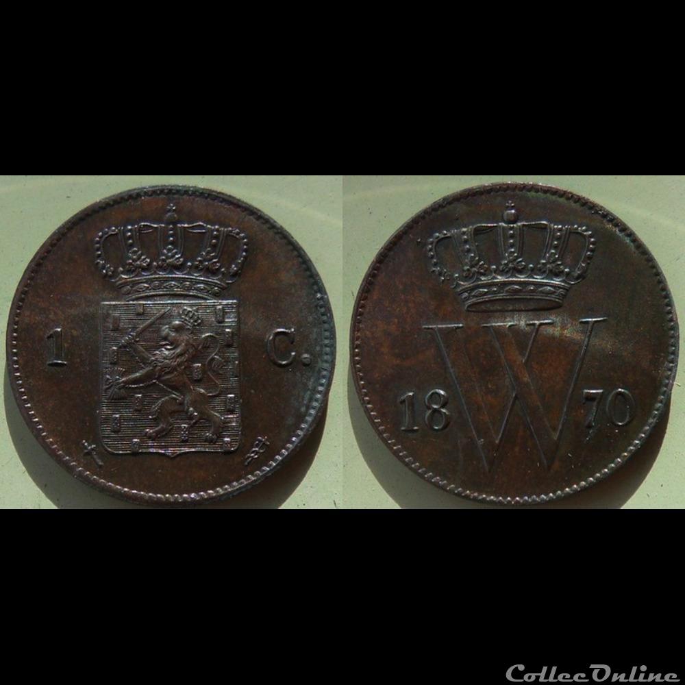 Pays Bas 1 cent 1870 monnaie monde pays bas 1 cent 1870
