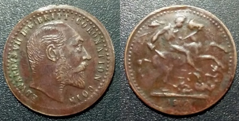 e- J etr Grande Bretagne Couronnement d'Édouard VII 1902 monnaies paranumismatique jetons poids e j etr grande bretagne couronnement edouard vii 1902