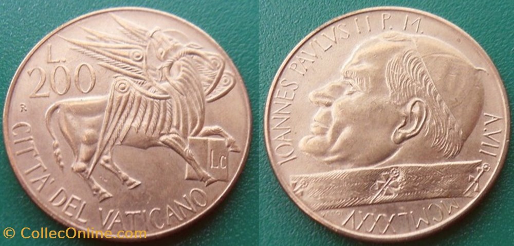 200 Lires 1985 Jean Paul II monnaies monde vatican 200 lires 1985 jean paul ii