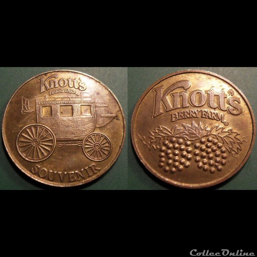 e- J etr USA Knotts Berry Farm monnaie jeton mereaux e j etr usa knotts berry farm
