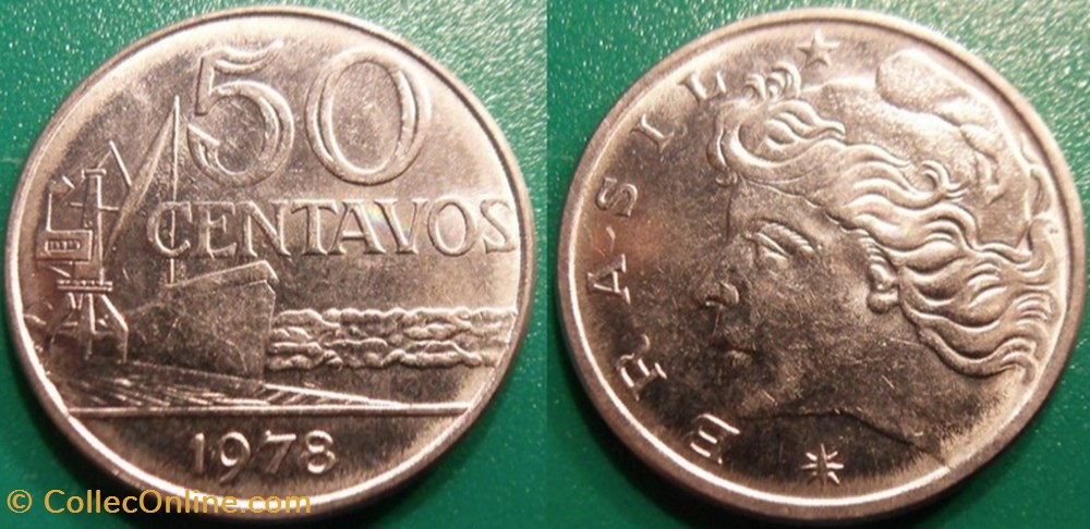 50 Centavos 1978 monnaie monde bresil 50 centavos 1978