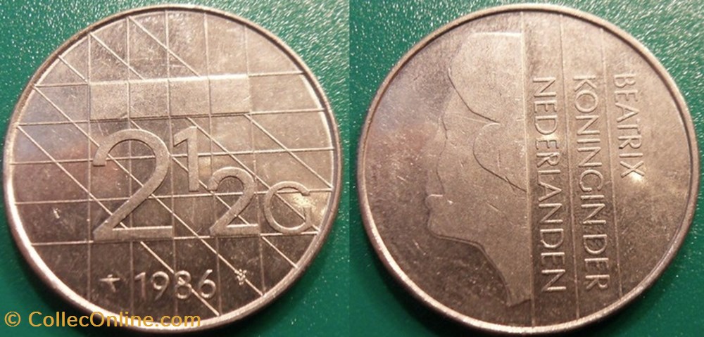 2 1/2 Gulden 1986 monnaie monde pay ba 2 1 2 gulden 1986