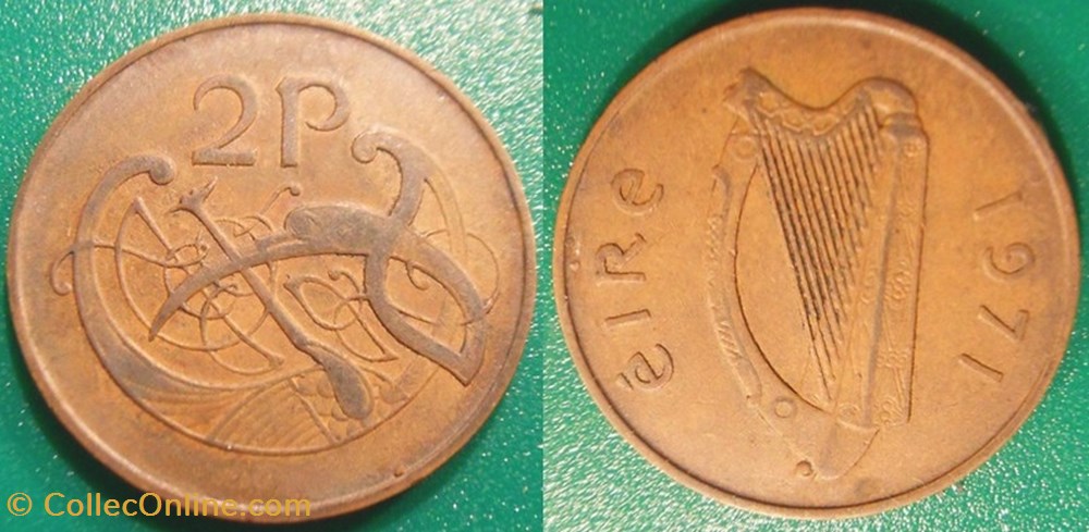 2 Pence 1971 monnaie monde irlande 2 pence 1971