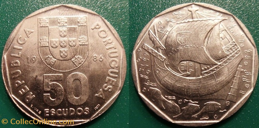 50 Escudos 1986 monnaie monde portugal 50 escudos 1986