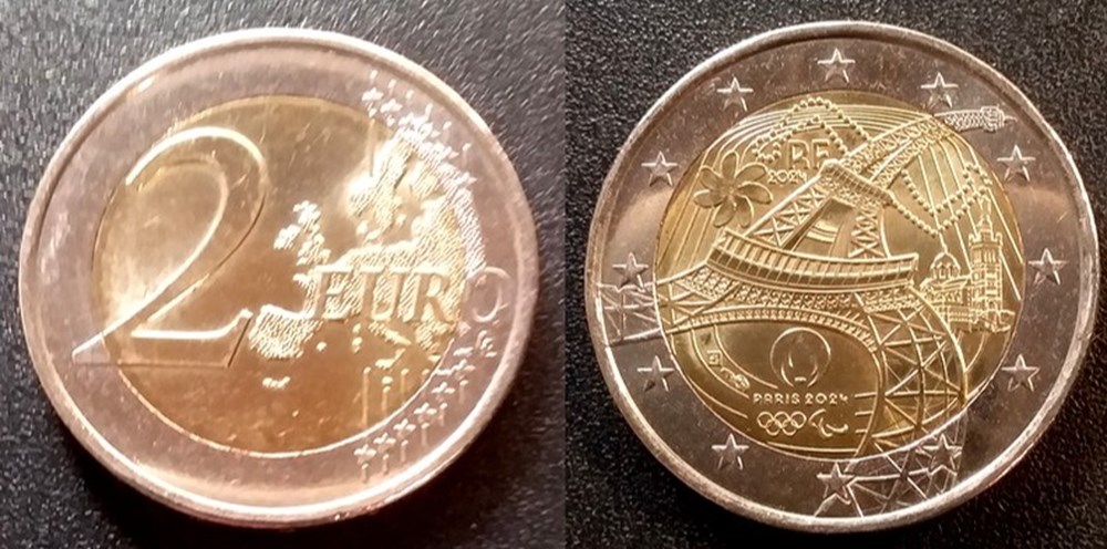 2 Euros 2024 Jeux Olympiques Paris 2024 monnaies monde france 2 euros 2024 jeux olympiques paris 2024