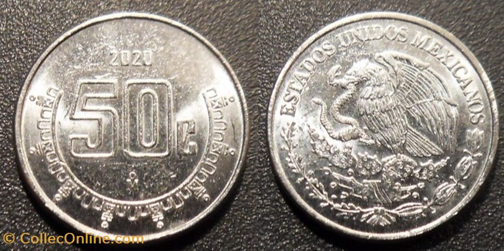monnaies monde mexique 50 centavos 2020