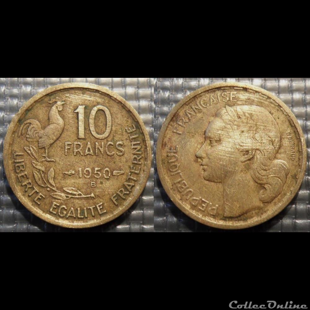 Le 10 francs Guiraud 1950 B 20mm 3g monnaie france moderne le 10 francs guiraud 1950 b 20mm 3g