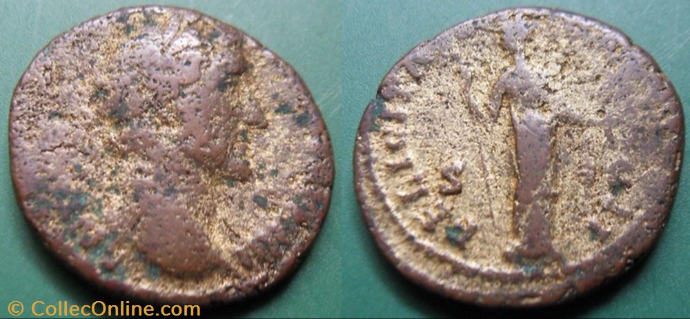 D-Les Antonins Antonin le Pieux As monnaie antique av jc ap romaine republicaine imperiale d les antonins antonin le pieux as