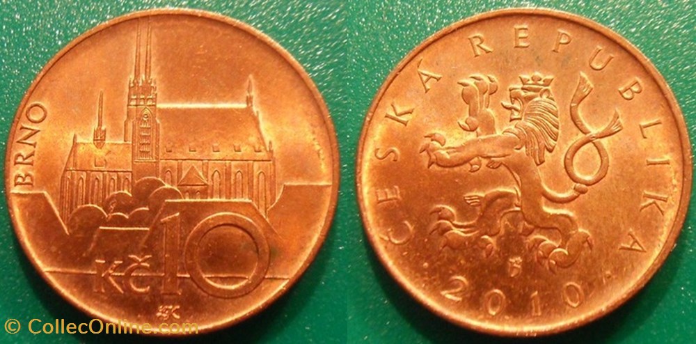monnaie monde republique tcheque 10 korun 2010