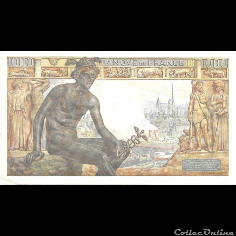 billet france banque xxe 1000 francs demeter