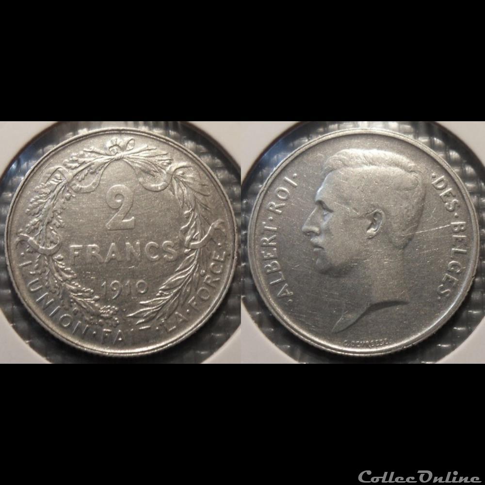 monnaie antique romaine belgique 2 franc 1910 des belges