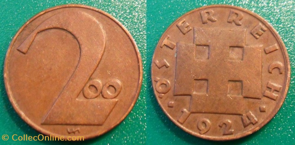 monnaie monde autriche 200 kronen 1924