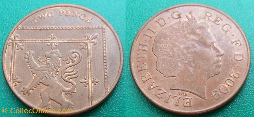 2 Pence 2009 monnaie monde royaume uni 2 pence 2009
