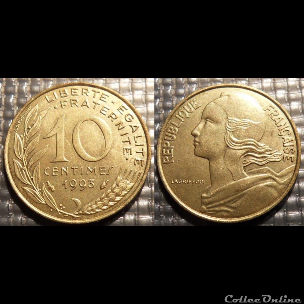 Di 10 centimes Marianne 1993 20mm 3g monnaie france moderne di 10 centimes marianne 1993 20mm 3g