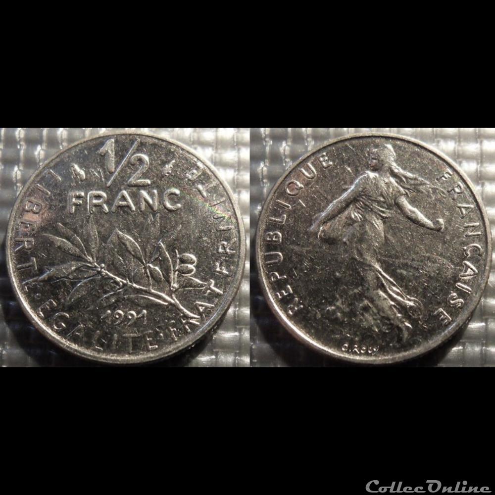 Gl 1/2 franc semeuse 1991 19.5mm 4.5g monnaie france moderne gl 1 2 franc semeuse 1991 19 5mm 4 5g