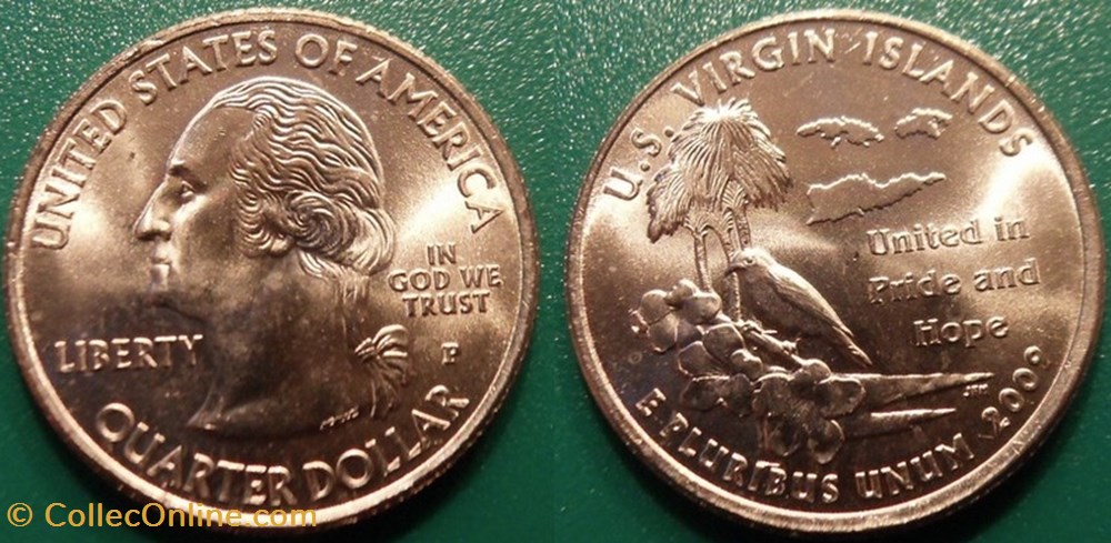 1/4 dollar 2009 P U. S. Virgin Islands monnaie monde etat uni 1 4 dollar 2009 p u s virgin islands
