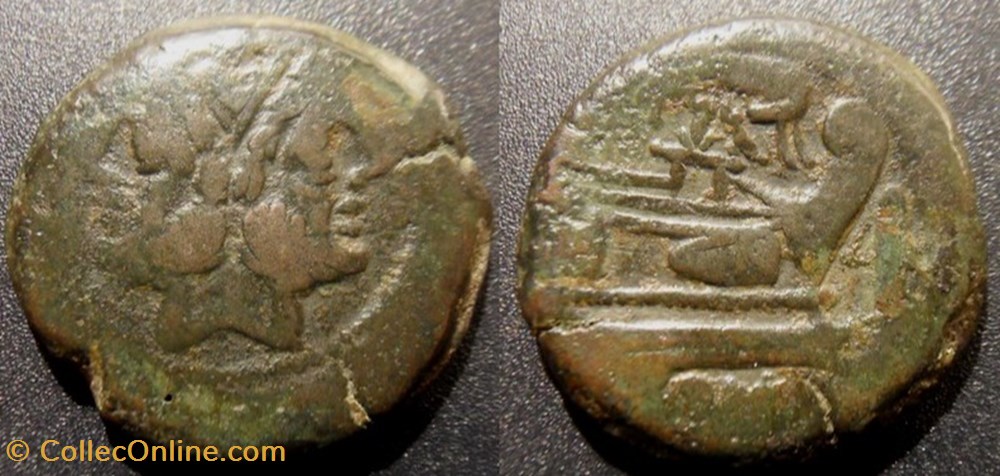 A11 République Romaine Janus (-169-158 avant JC) monnaies antiques romaines imperiales et republicaines a11 republique romaine janus 169 158 avant jc