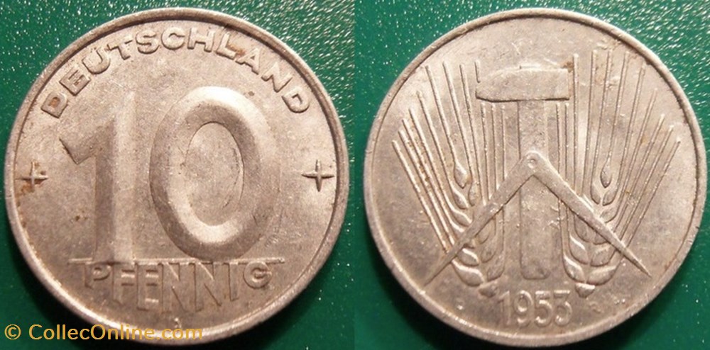 10 Pfennig 1953 monnaie monde allemagne 10 pfennig 1953