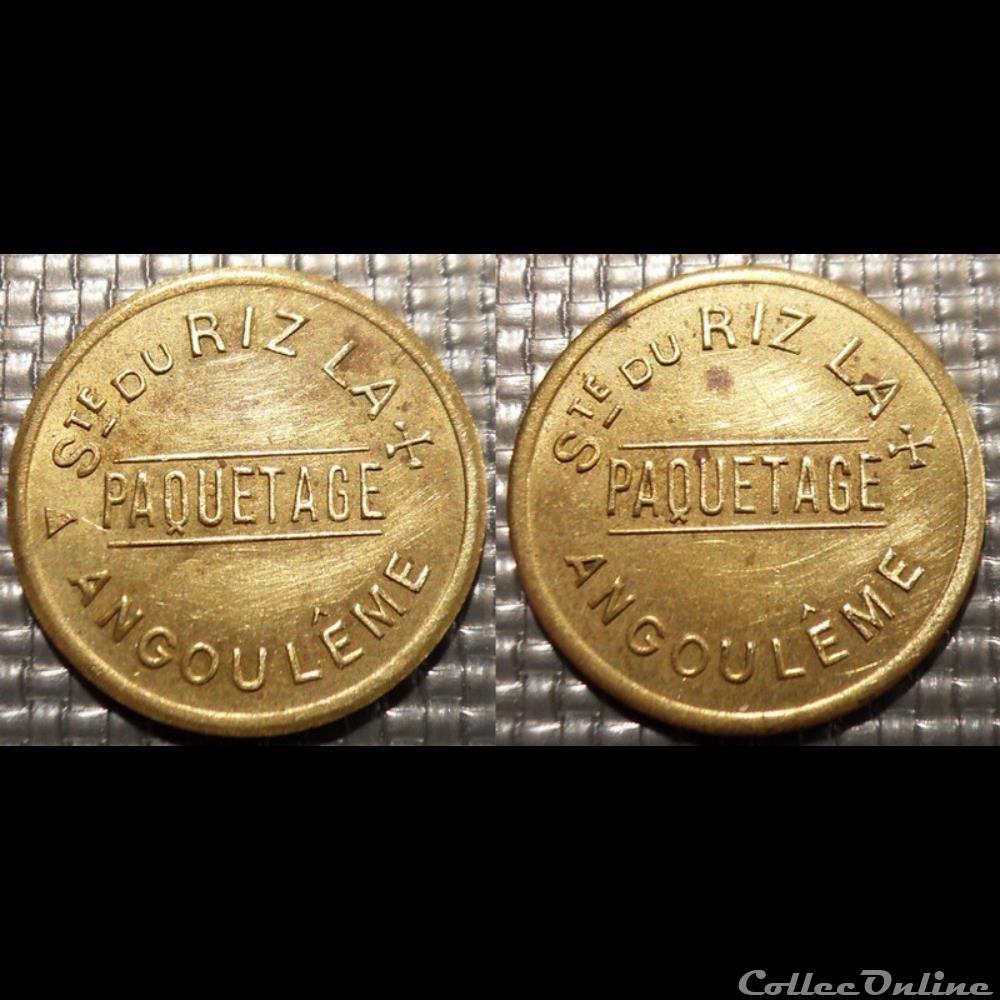 b- Jeton Angoulème Ste du RIZ LA CROIX monnaie mereaux b jeton angouleme ste du riz la croix