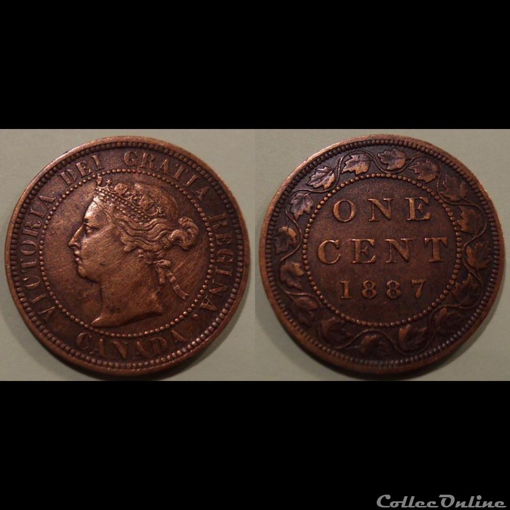 Canada 1 Cent 1887 monnaie monde necessite canada 1 cent 1887