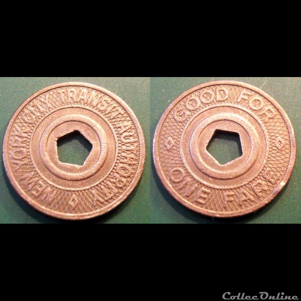 e- J etr USA NEW YORK CITY TRANSIT AUTHORITY monnaie jeton mereaux e j etr usa new york city transit authority