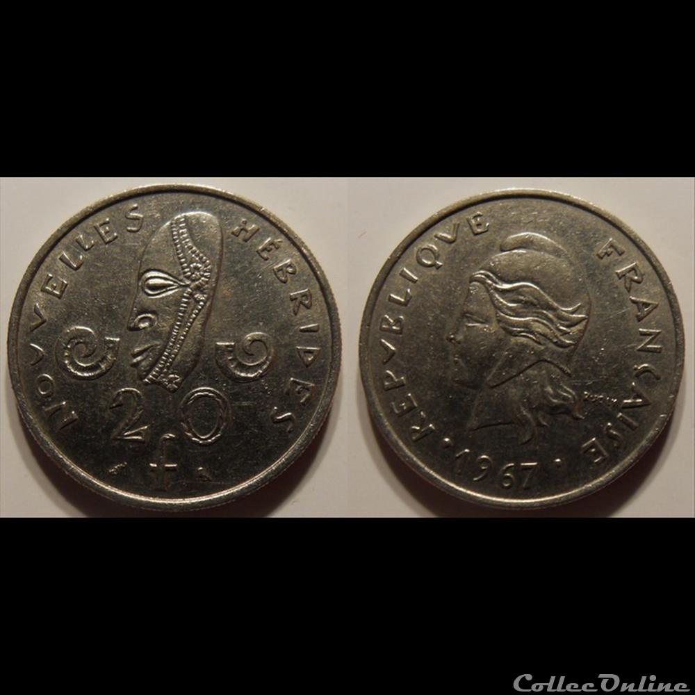 Nouvelles Hébrides 20 Francs 1967 monnaie france colony nouvelles hebrides 20 francs 1967