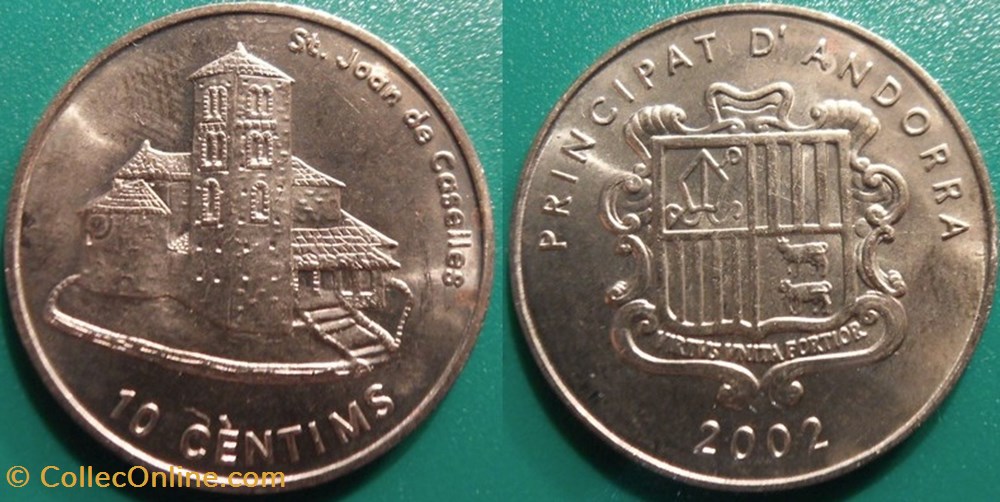10 Centims 2002 monnaie monde andorre 10 centims 2002