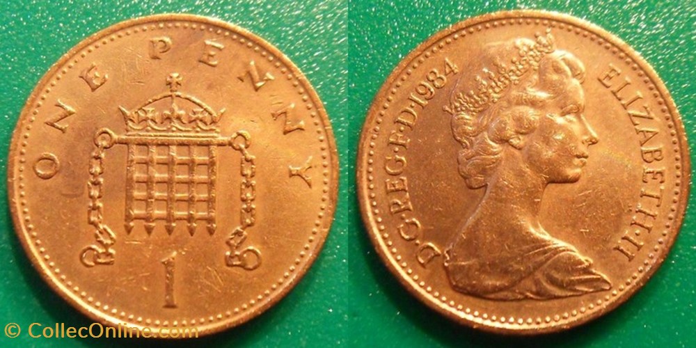 monnaie monde royaume uni 1 penny 1984
