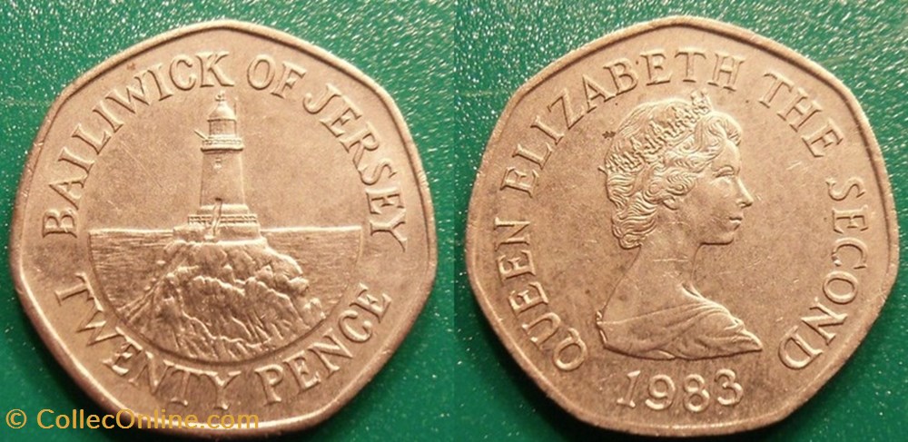 20 Pence 1983 monnaie monde jersey 20 pence 1983