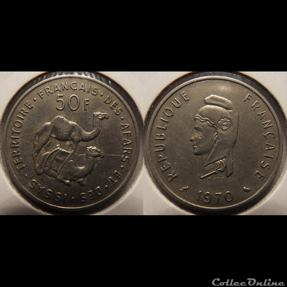 Djibouti - Territoire Français des Afars et des Issas 50 Francs 1970 Chouette monnaie france colony djibouti territoire francais des afars et des issas 50 francs 1970 chouette