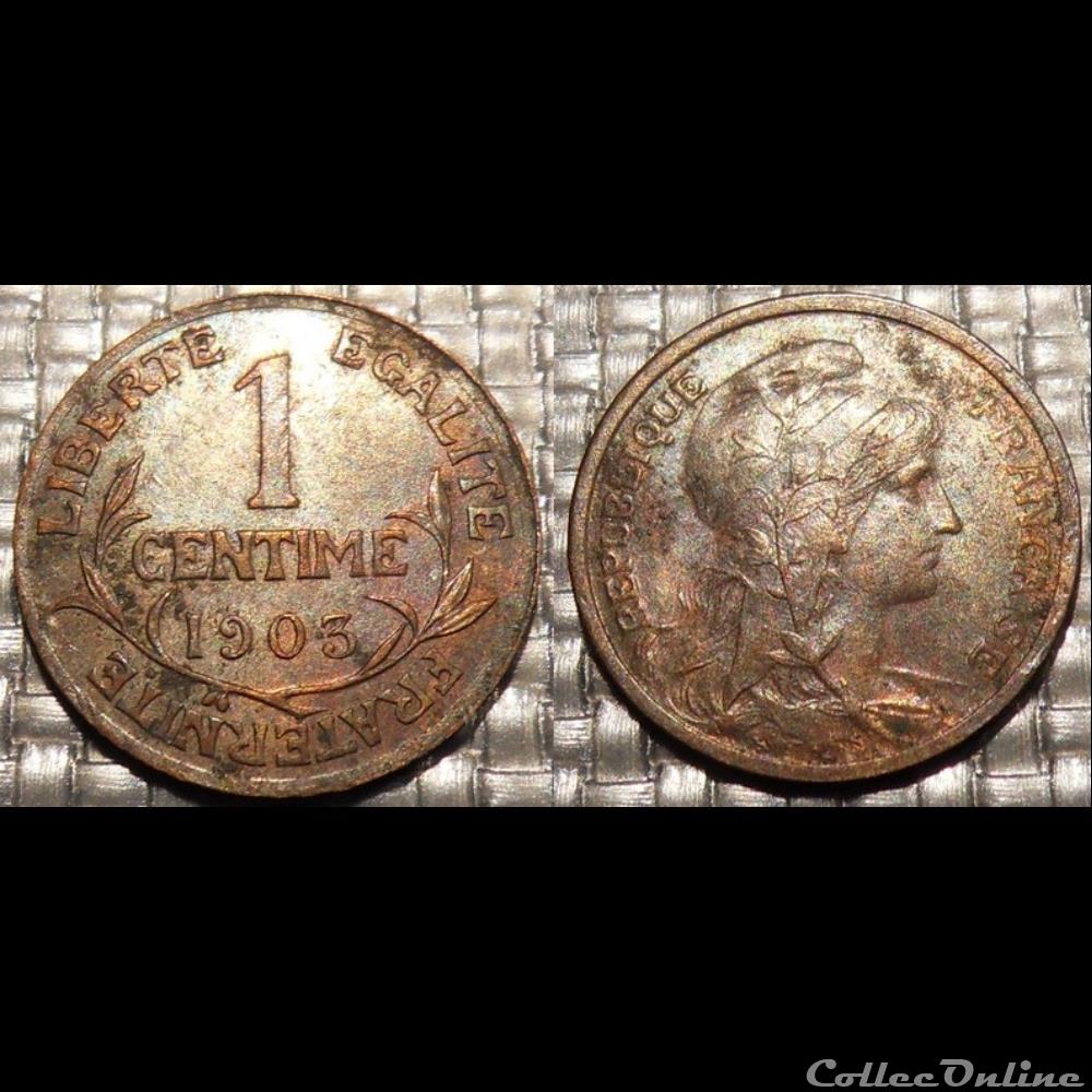 monnaie france moderne aa 1 centime dupuis 1903