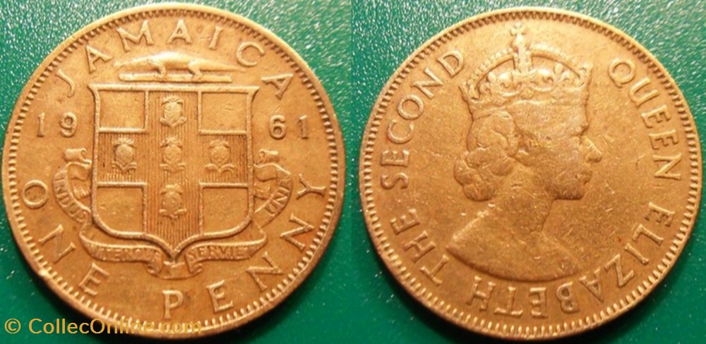 1 Penny 1961 monnaie monde jamaique 1 penny 1961